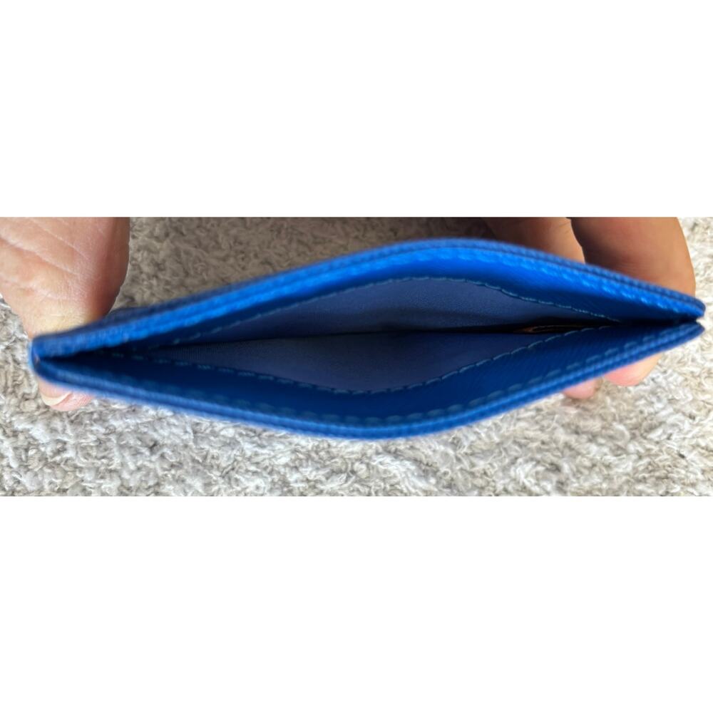 NWOT Tory Burch Blue Leather Slim Card Case Wallet #72888 - Picture 3 of 5